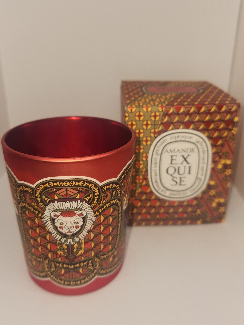 Empty Diptyque 2018 Christmas Amande Exquise Candle Holder Box Pierre Marie